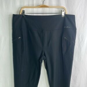Eddie Bauer  2XL tall black leggings with zip pockets